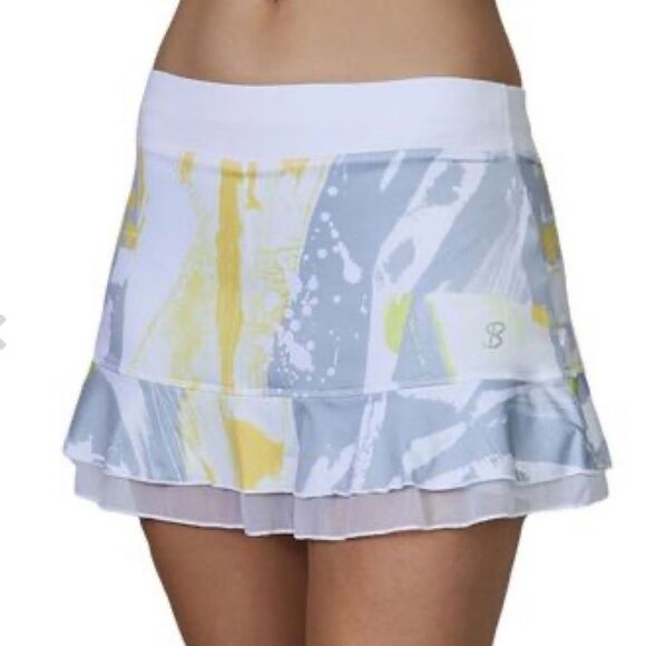 Sofibella 13” Canvas‎ Mid Rise Ruffle Floral Print Tennis Skirt Size XL - Picture 1 of 12